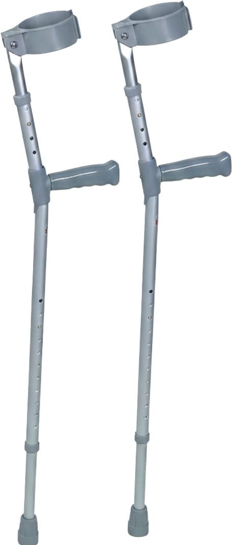 Aluminium Elbow Crutch with Standard Handle | Height Adjustable Walking Aid Walking Stick-image-16