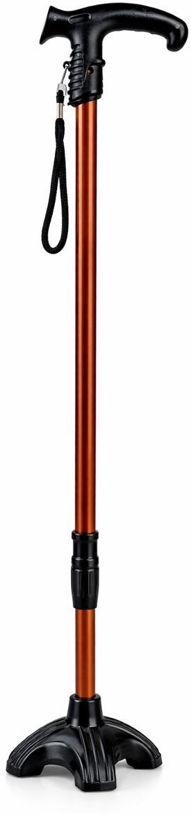 Premium- 4 Leg Elder support New design Turtle Base Walking Stick-image-23