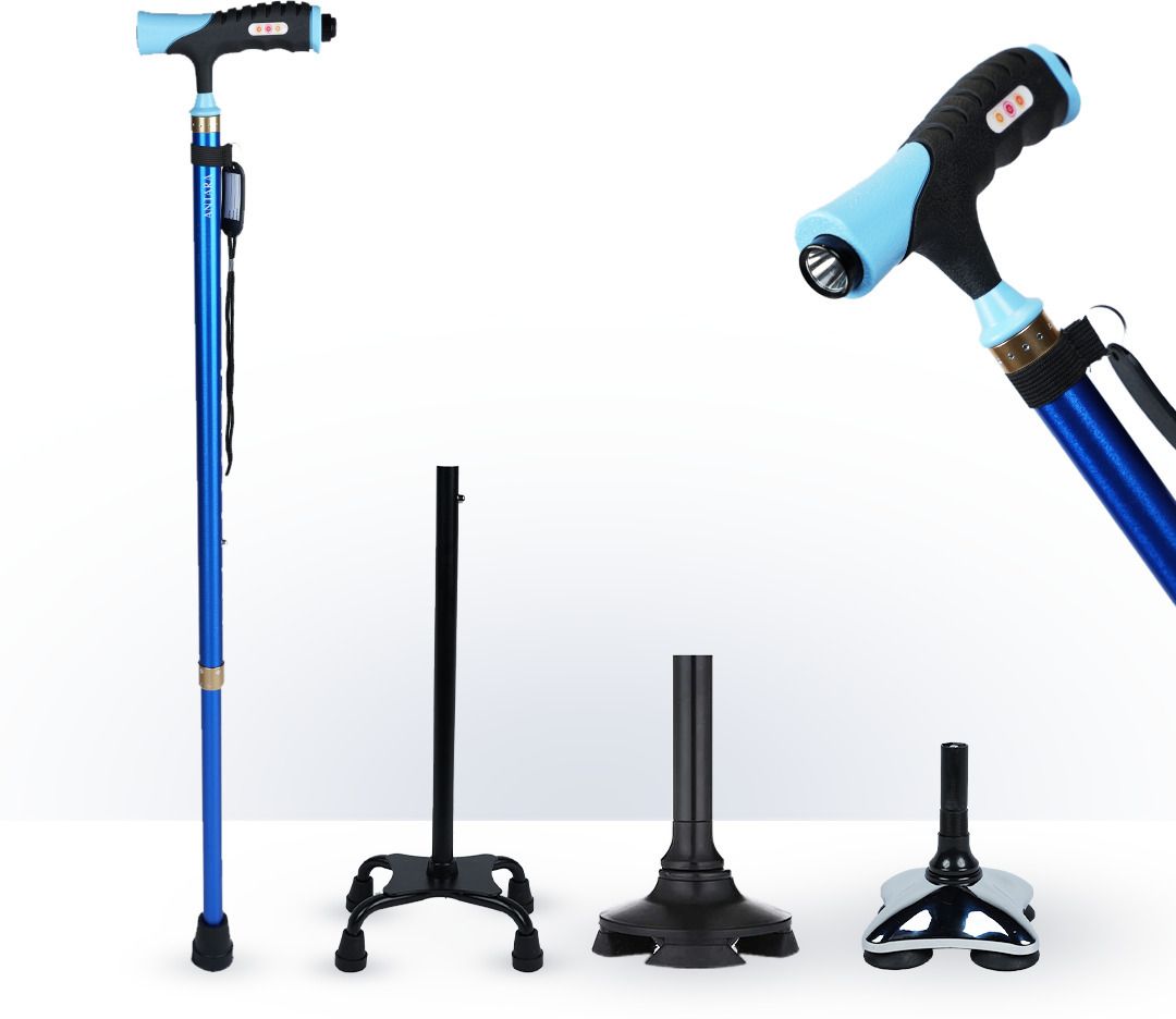 Multibase Lumina Walking Stick, Adjustable Height & LED Torch (Blue) Walking Stick-image-38