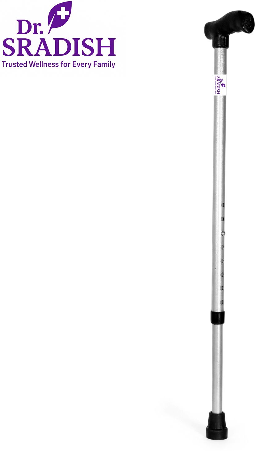 dr. sradish Silvertone Walking Stick With Strong Body for Men/Women, old age People Walking Stick-picture-27