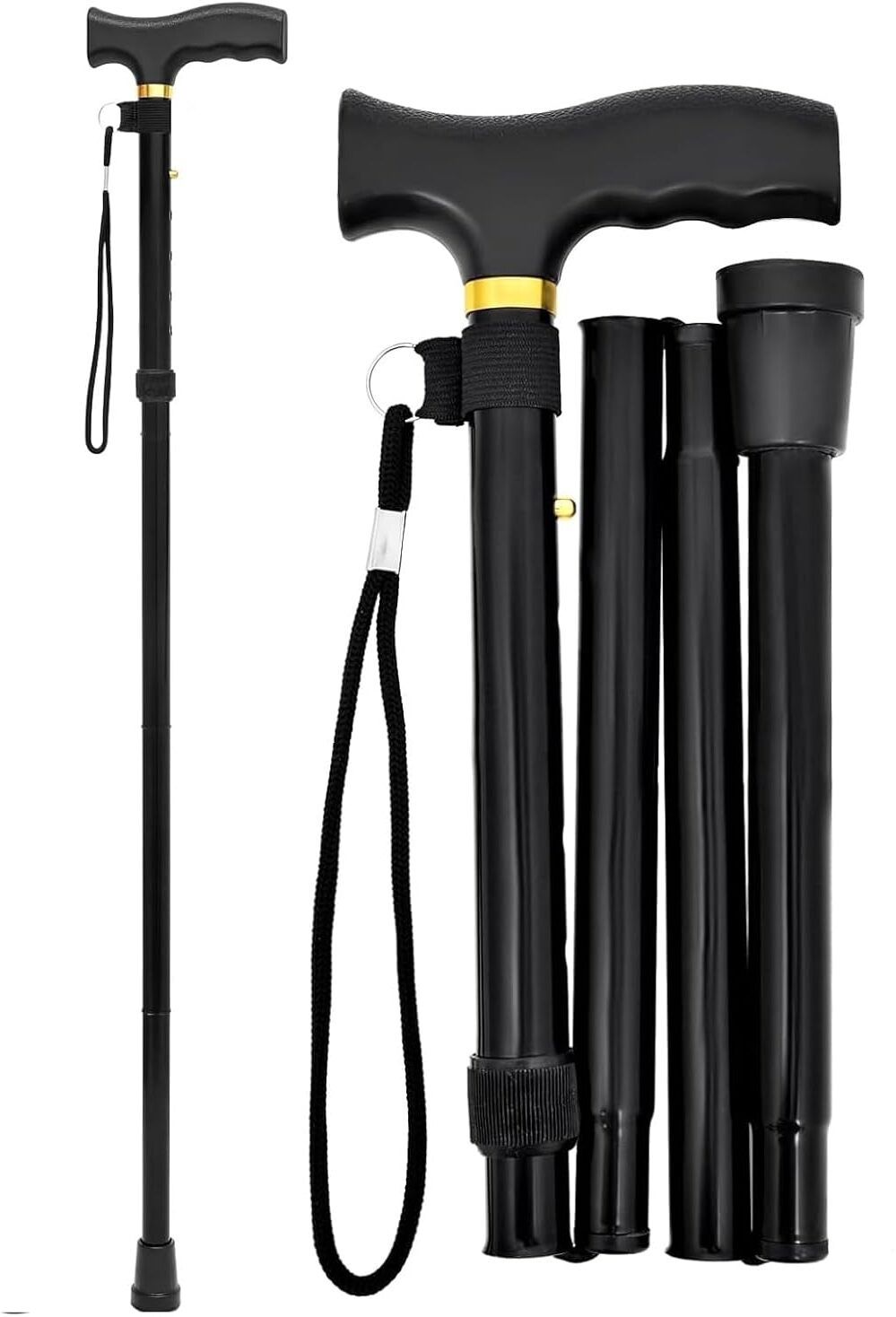 By MCP Aluminium Foldable Walking Stick for Men, Women with 4 Folding Sections Walking Stick-image-15
