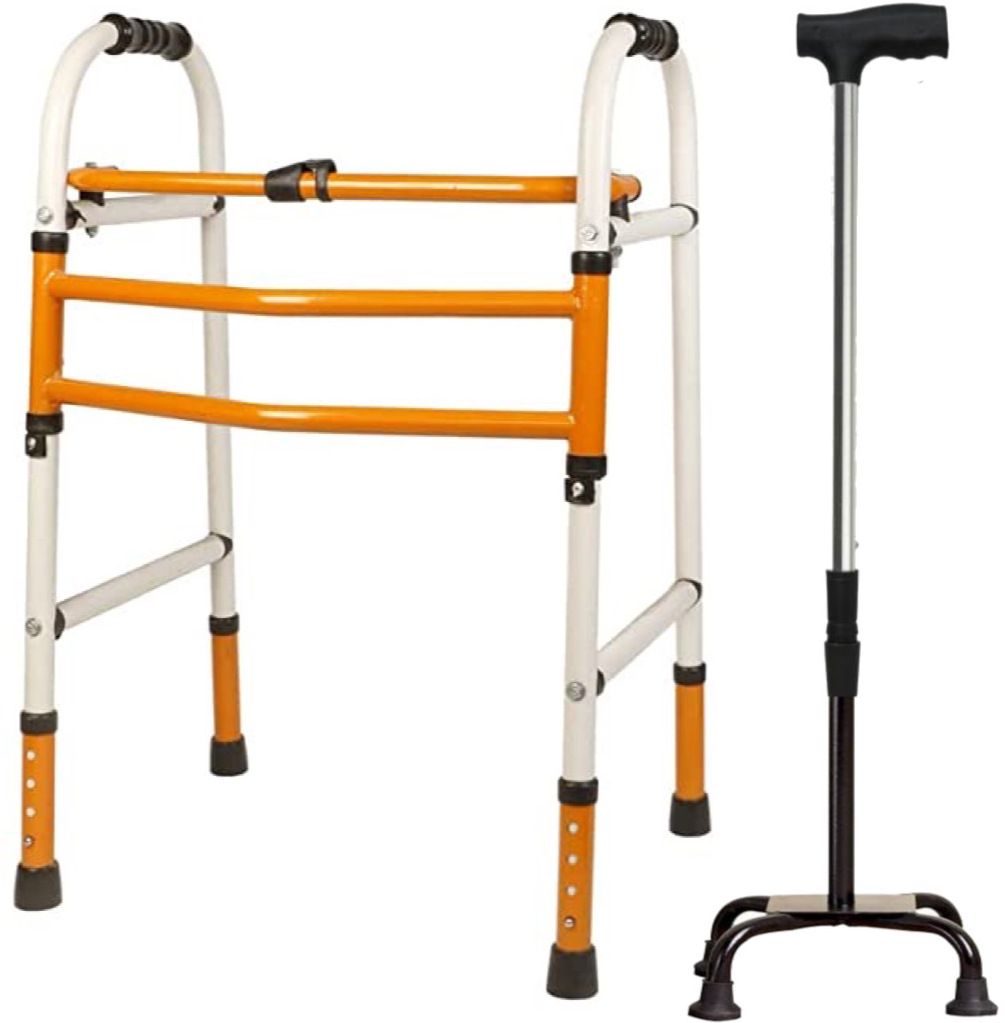 Adjustable Foldable Walker for Men Women Adult Patients ws 876 & Old Age People Walking Stick-image-15