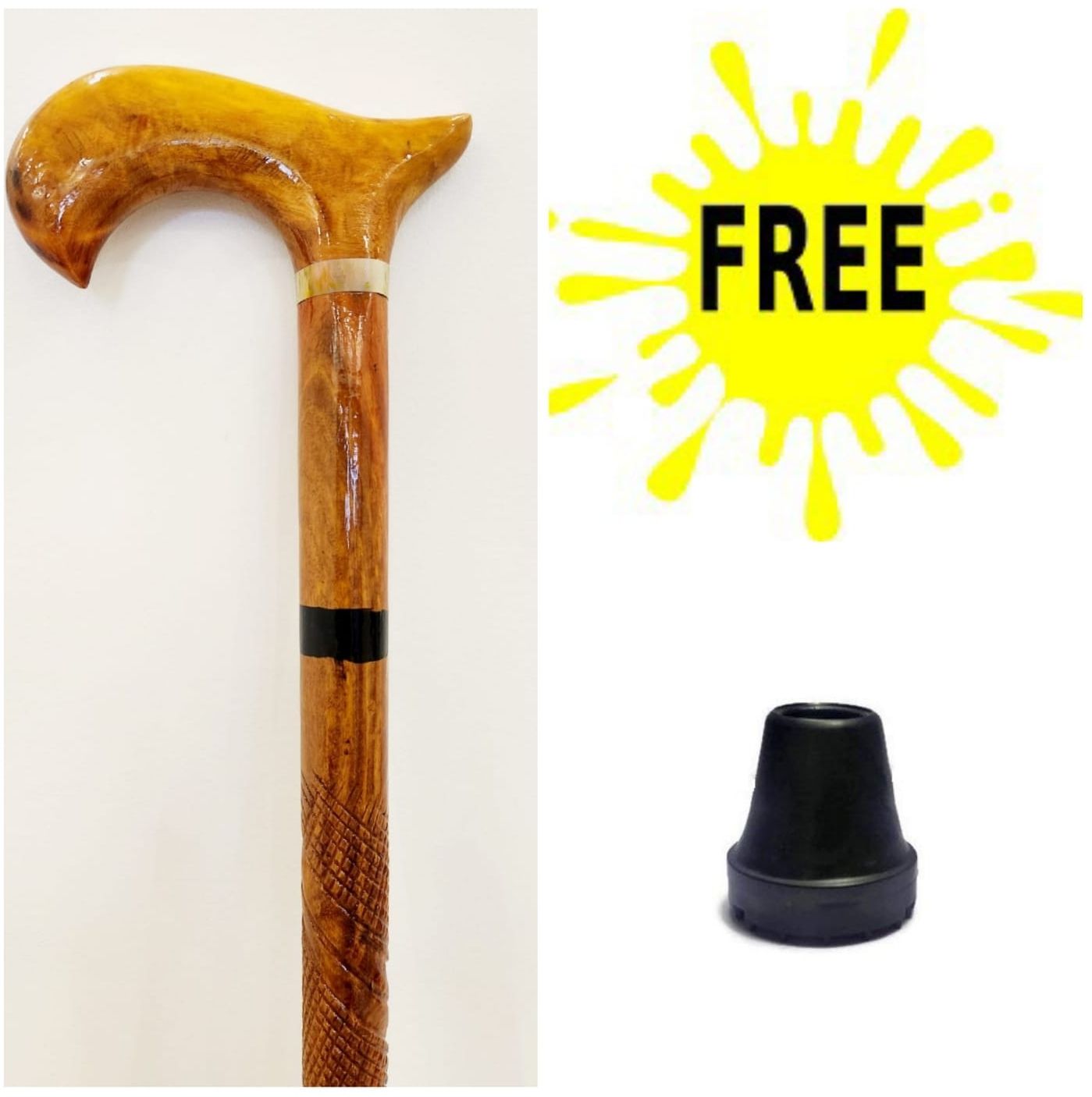 ranacreation Morning wooden walking stick in design jordar brown for men and women8 Walking Stick-picture-20