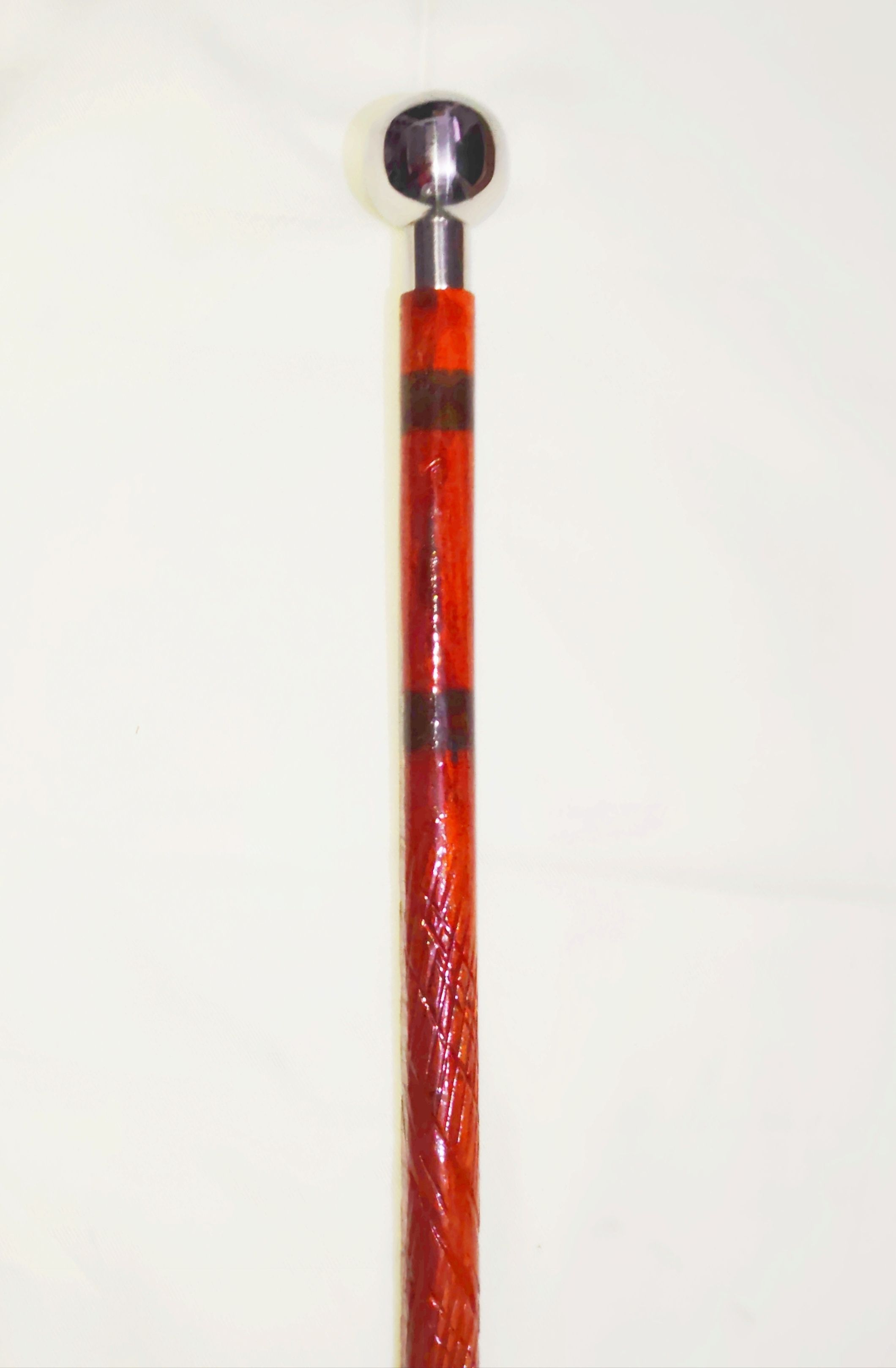 Morning wooden walking stick in silver lattu Walking Stick-image-48