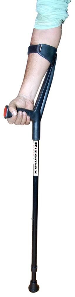 black elbow forearm crutch walking stick with height adjustable walking stick