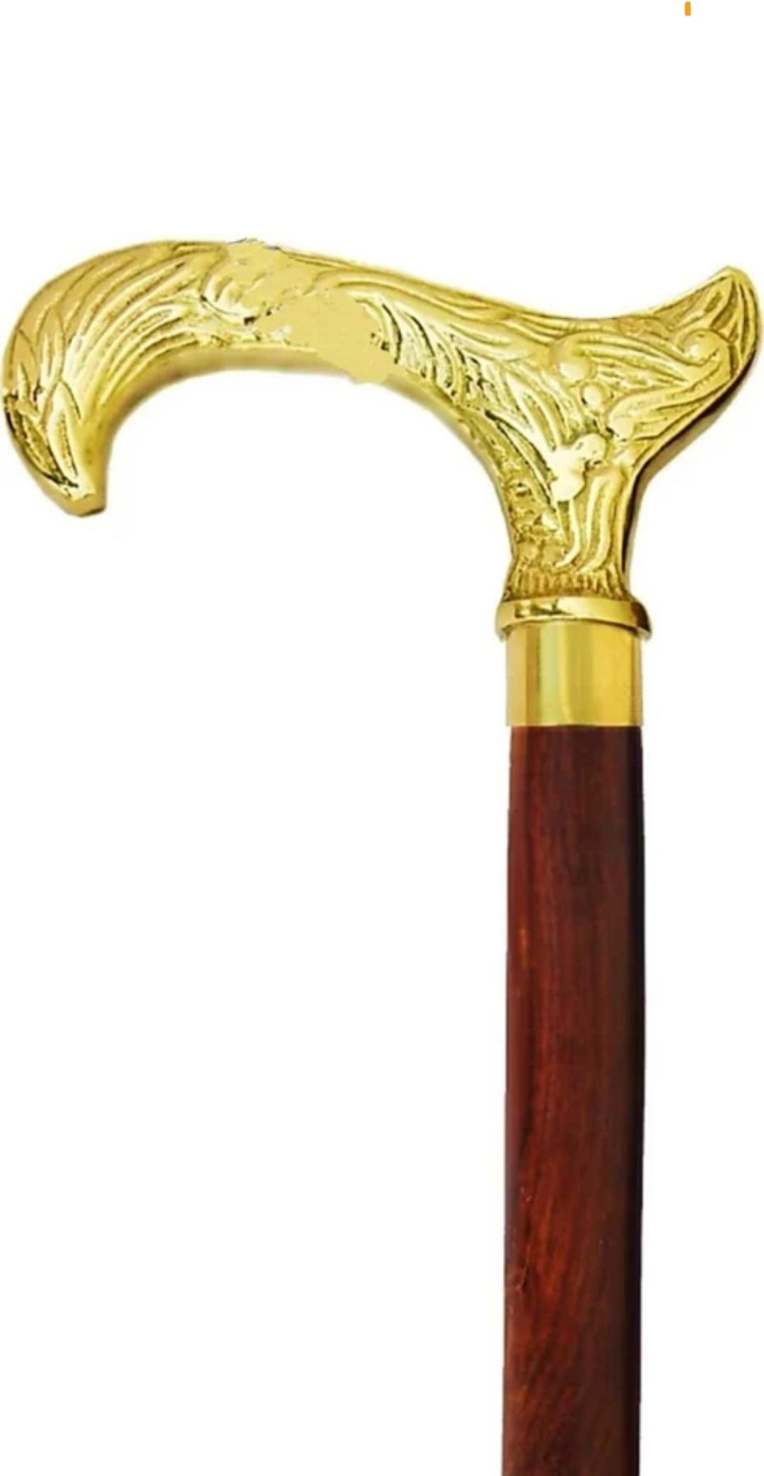 m s rise Golden finishing brass handle with stylish wood 37- inch walking stick Walking Stick-picture-10