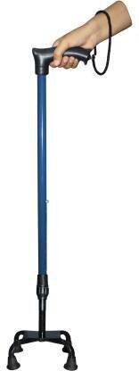 roston SURGICAL 4 Leg Blue Height Adjustable Men/Women/Old Age People With Hand Support - Blue With Dori Walking Stick Walking Stick-picture-12
