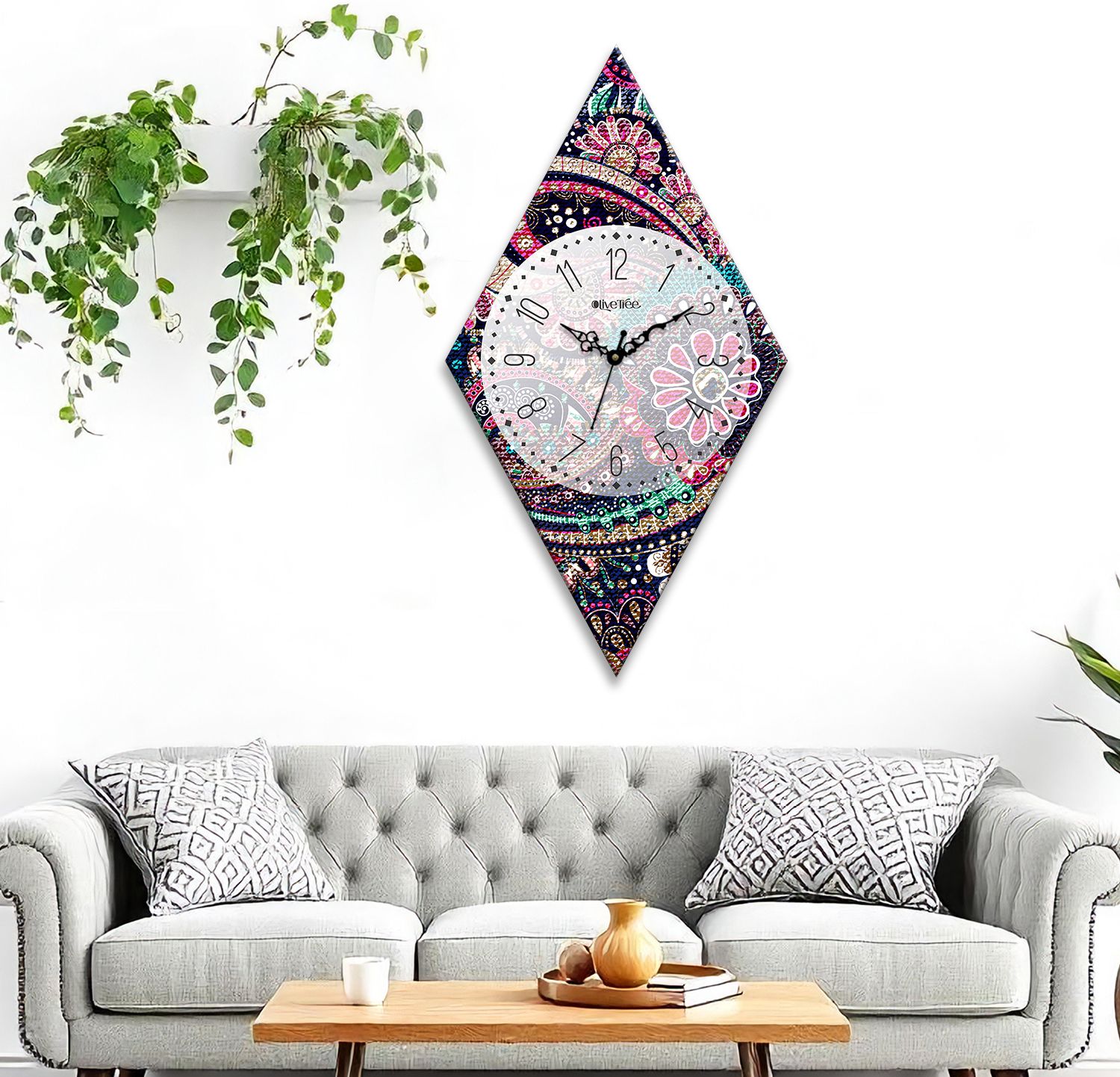 olive tree Analog 60 cm X 25 cm Wall Clock-picture-6
