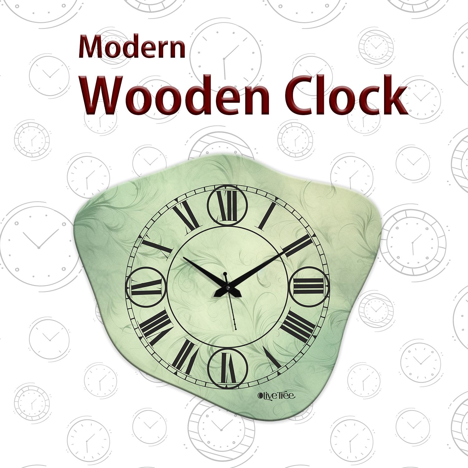 olive tree Analog 37 cm X 32 cm Wall Clock-picture-30