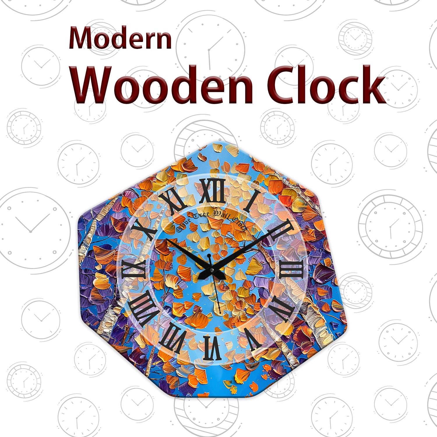 olive tree Analog 37 cm X 34 cm Wall Clock-picture-23