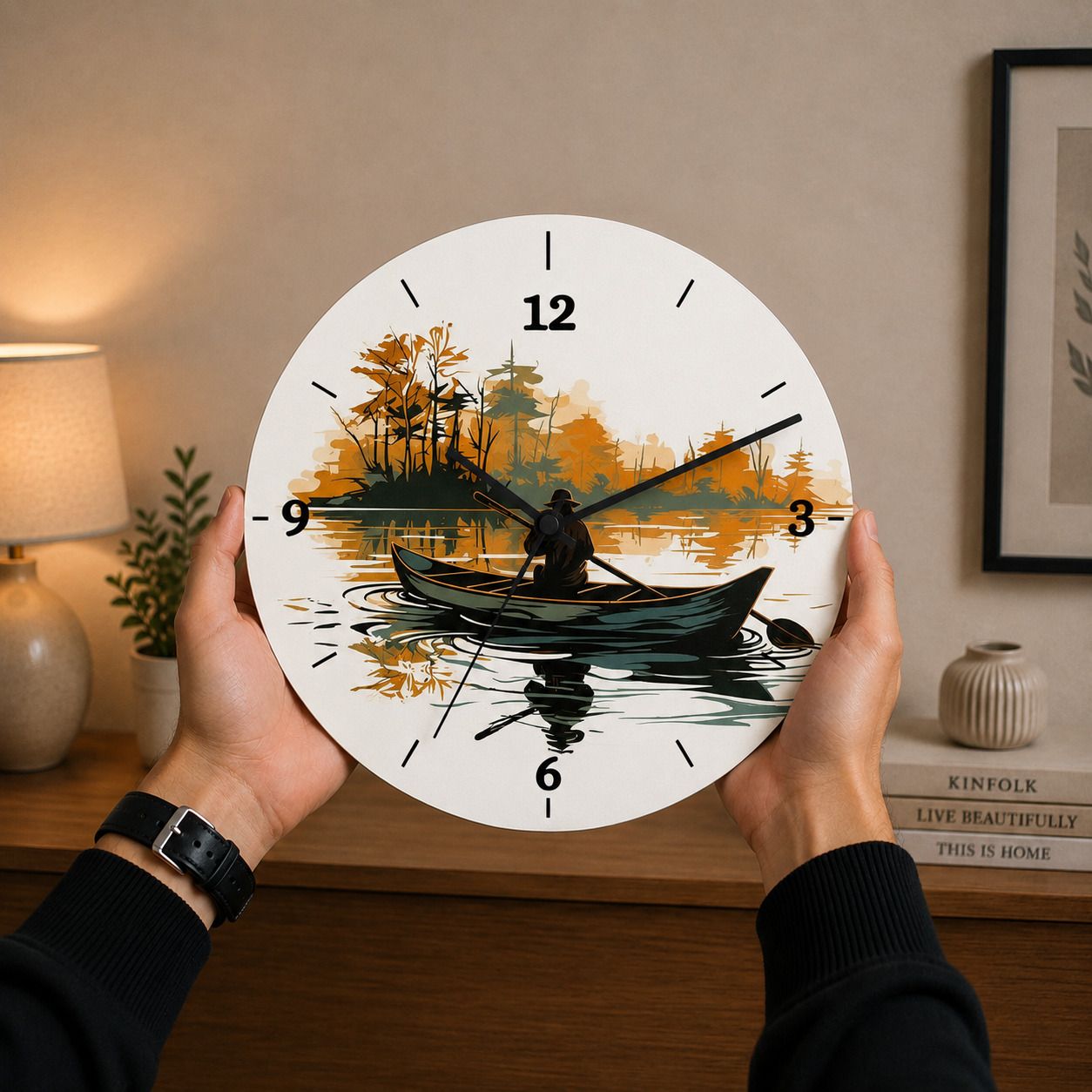 woodcraft mart Analog 10.5 cm X 30 cm Wall Clock-picture-23