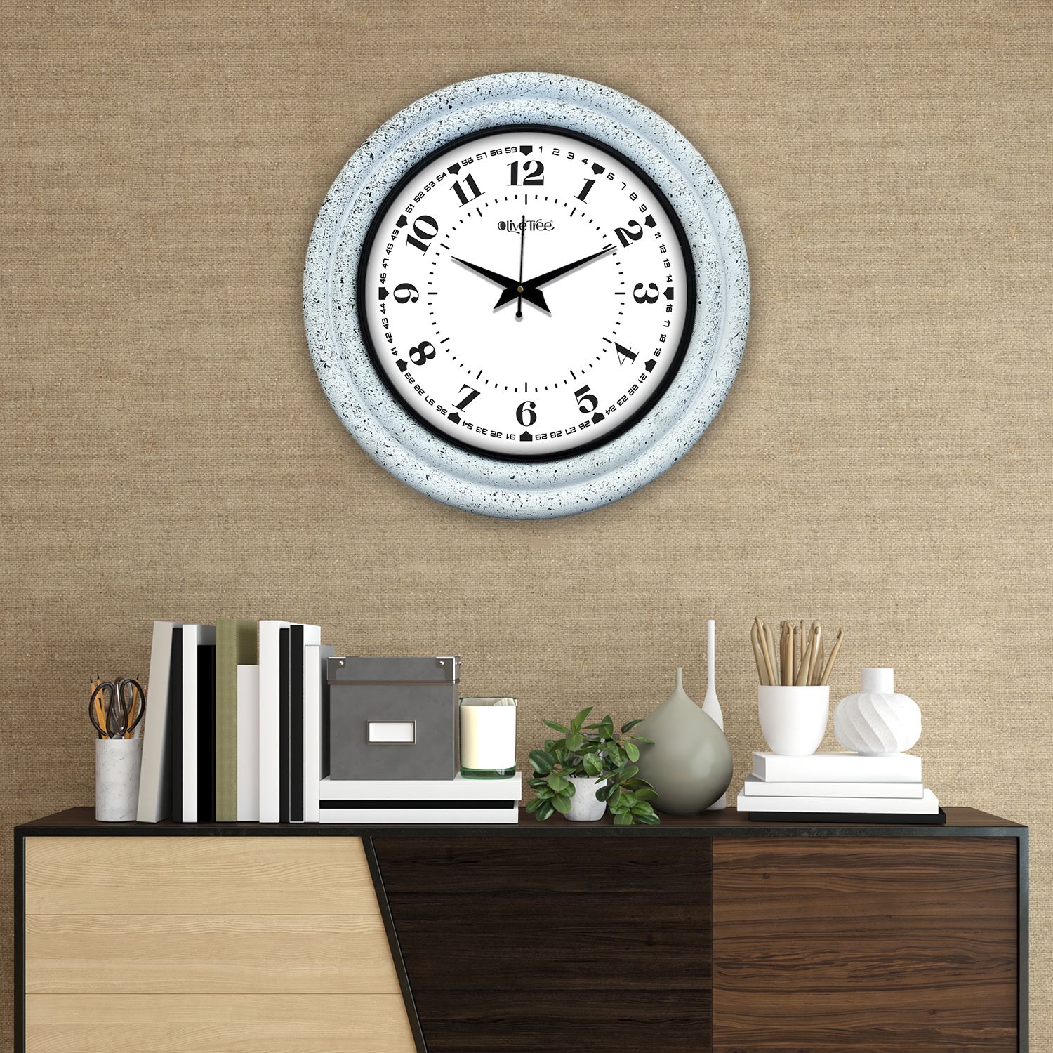 olive tree Analog 38 cm X 38 cm Wall Clock-picture-3