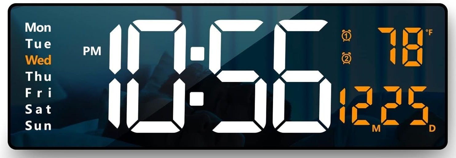szelam Digital 12 cm X 38 cm Wall Clock-picture-22