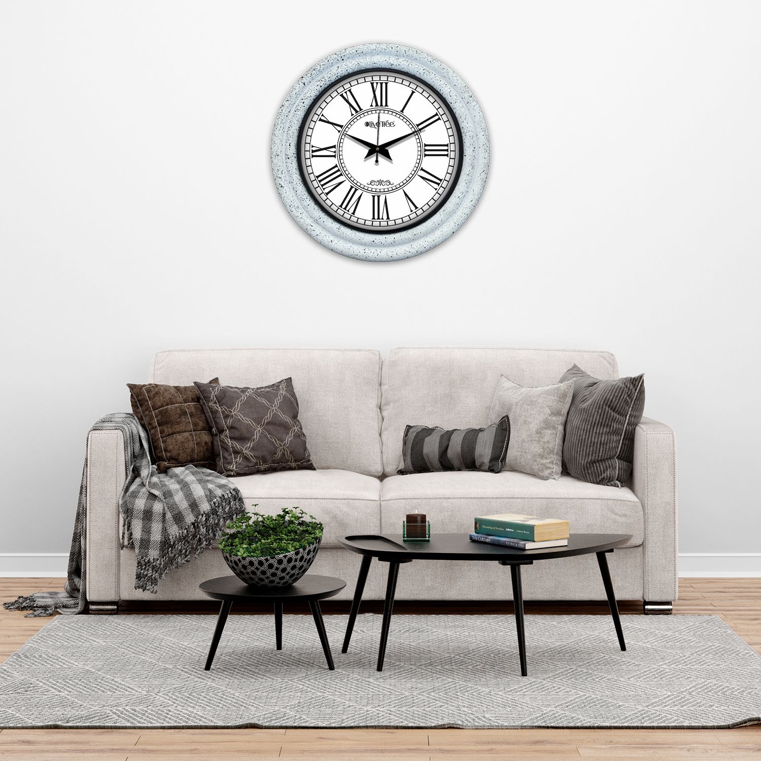 olive tree Analog 38 cm X 38 cm Wall Clock-picture-8