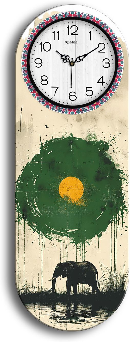 olive tree Analog 60 cm X 22 cm Wall Clock-picture-15