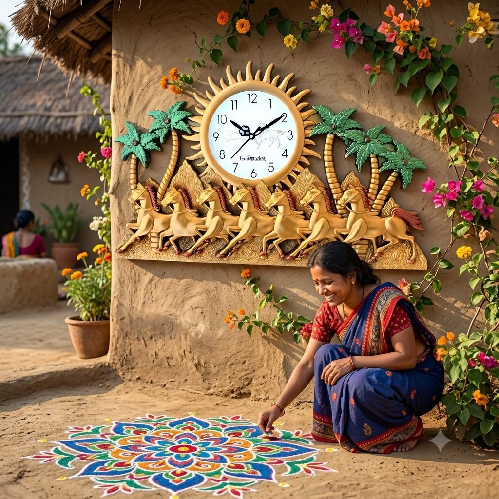 ava creation Analog 33 cm X 52 cm Wall Clock-picture-26