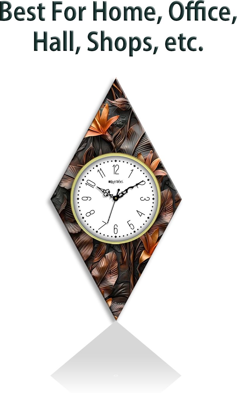 olive tree Analog 60 cm X 32 cm Wall Clock-picture-22