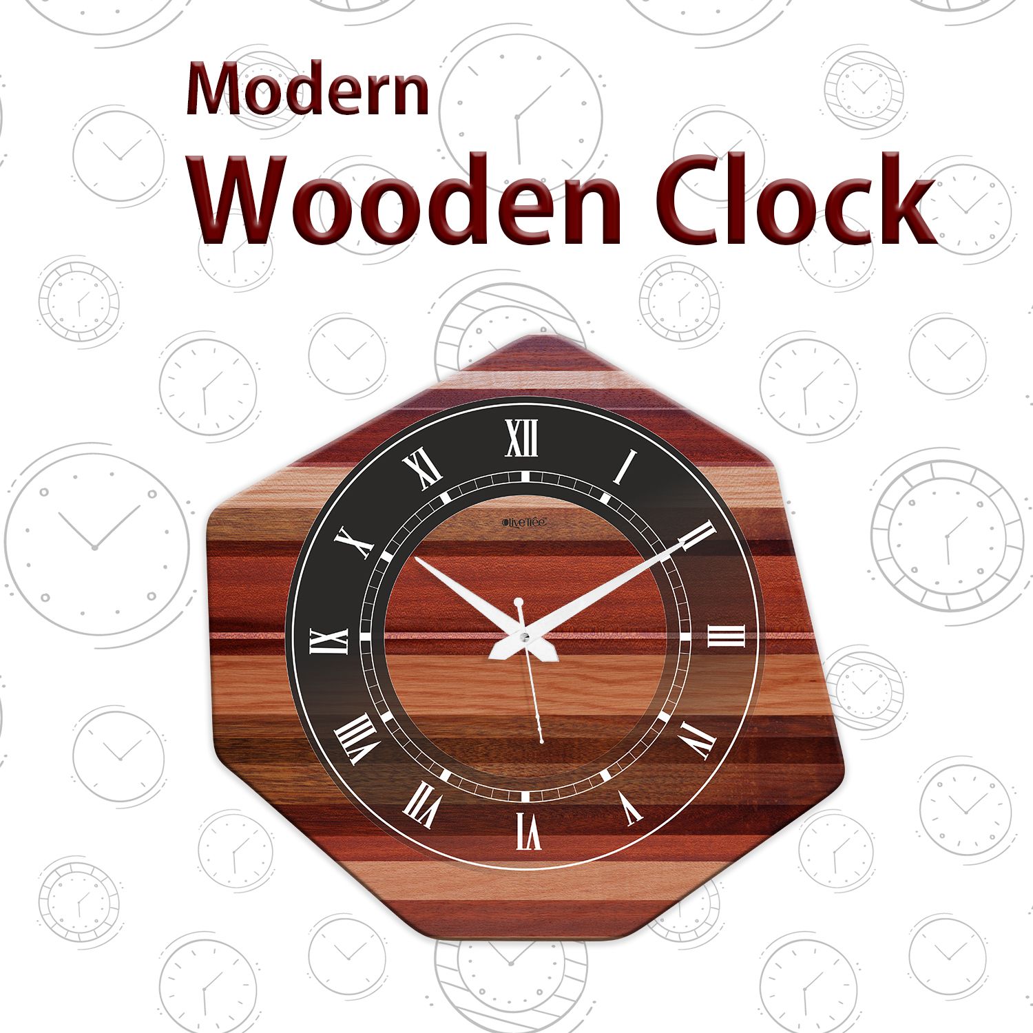 olive tree Analog 37 cm X 34 cm Wall Clock-picture-33