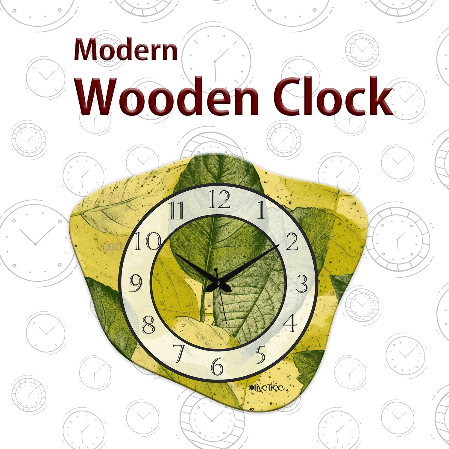 olive tree Analog 37 cm X 32 cm Wall Clock-picture-37