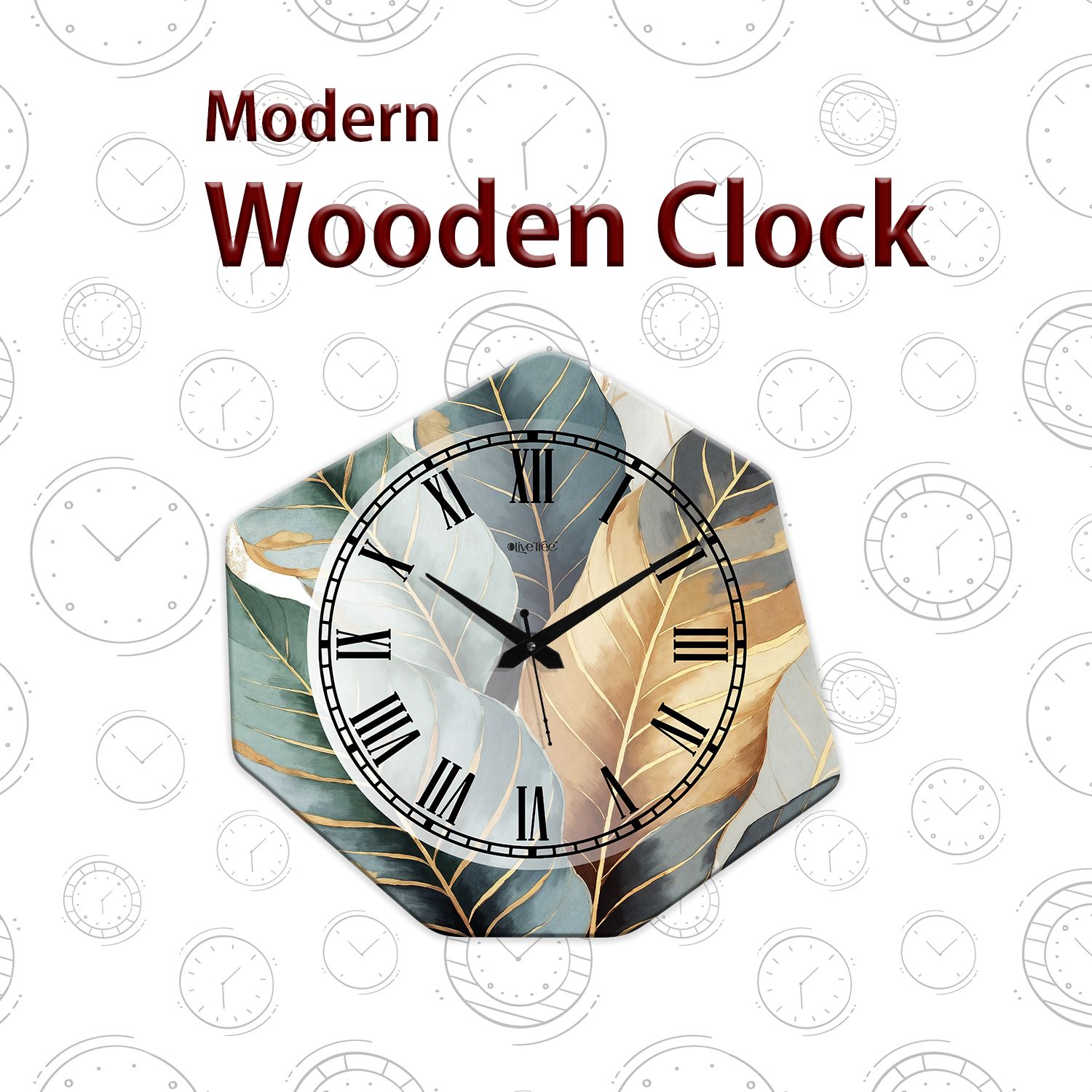 olive tree Analog 37 cm X 34 cm Wall Clock-picture-21