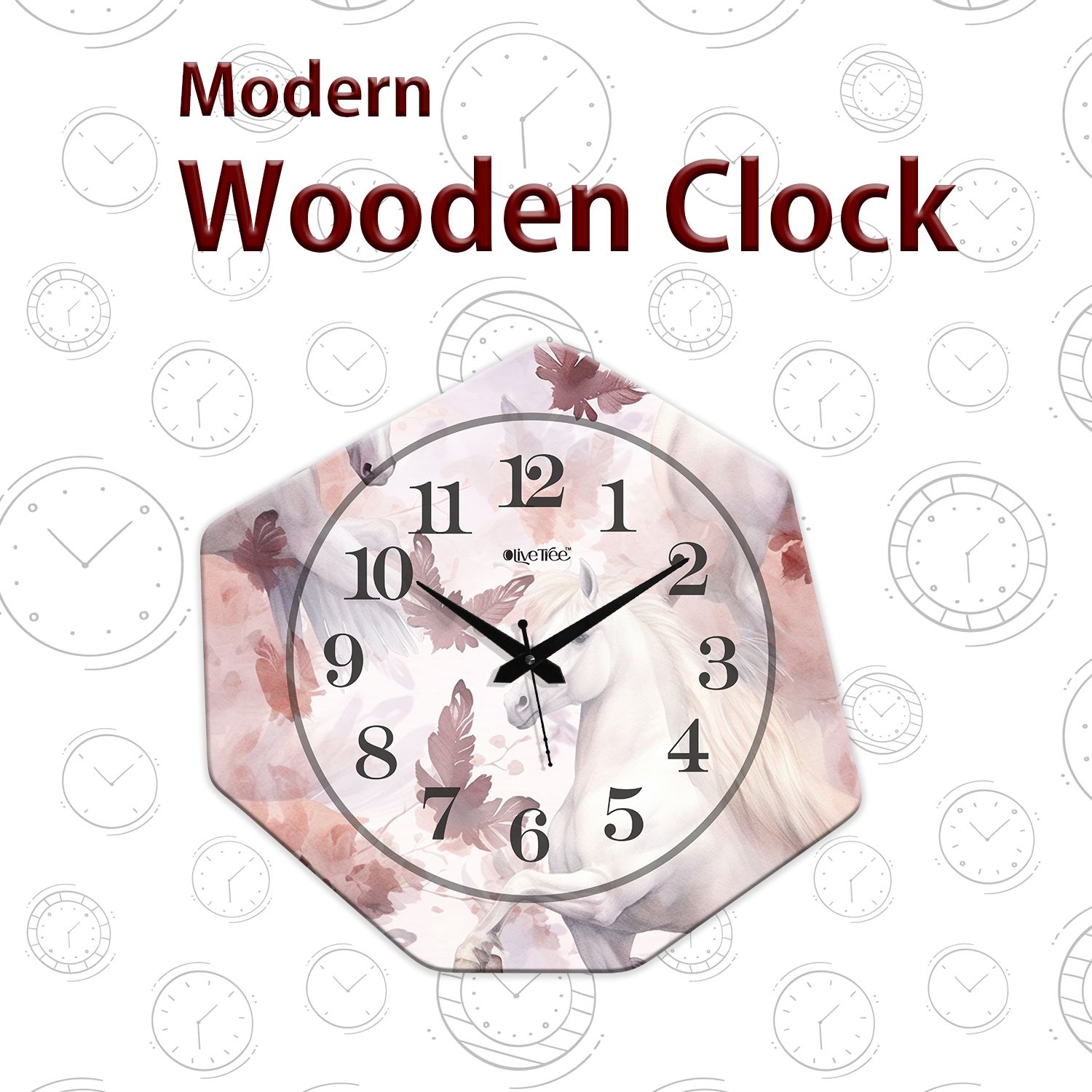olive tree Analog 37 cm X 34 cm Wall Clock-picture-34