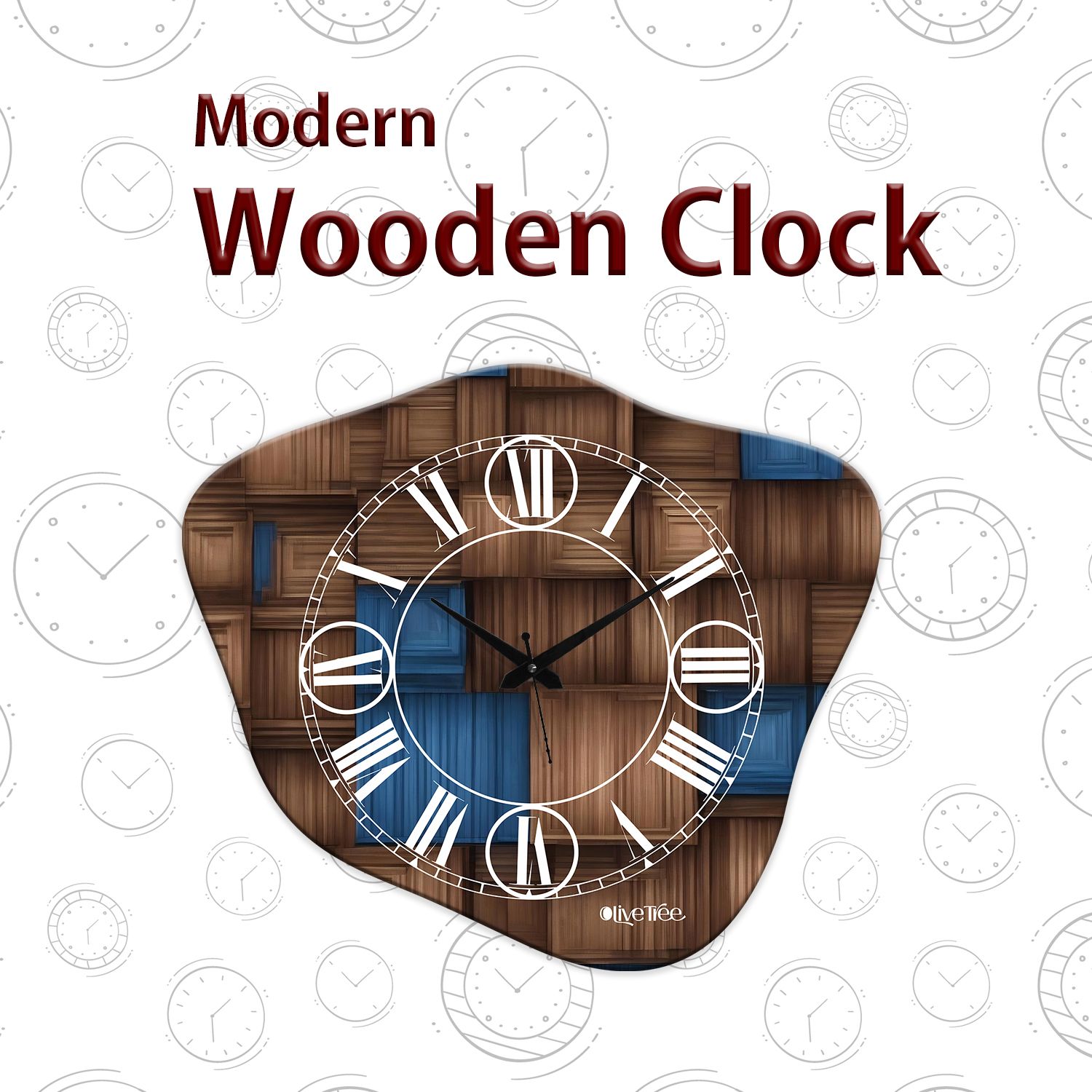 olive tree Analog 37 cm X 32 cm Wall Clock-picture-24