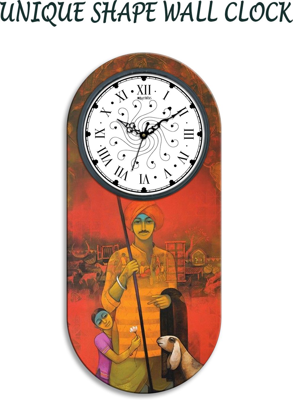 olive tree Analog 46 cm X 20 cm Wall Clock-picture-43