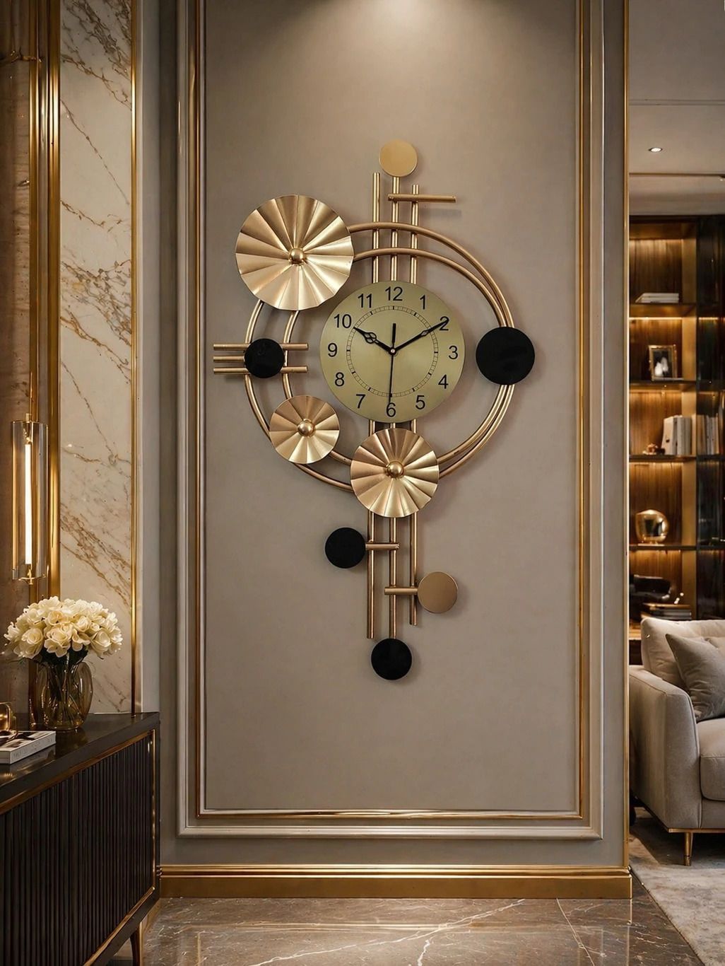 ritualhomes Analog 64 cm X 49 cm Wall Clock-picture-10