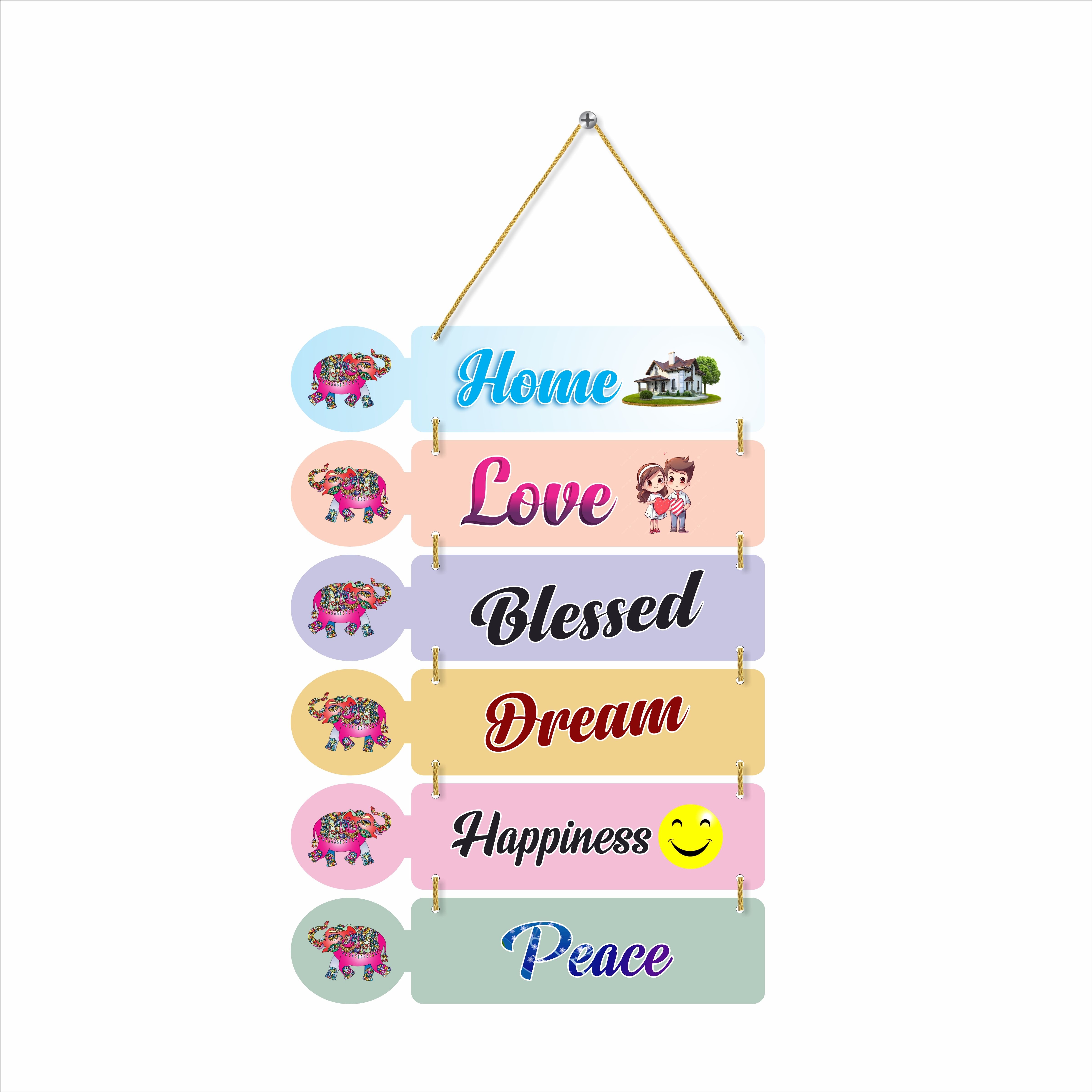 Home Love Blessed Dream Happiness Peace Wooden Wall Hanging For Decoration-image-11