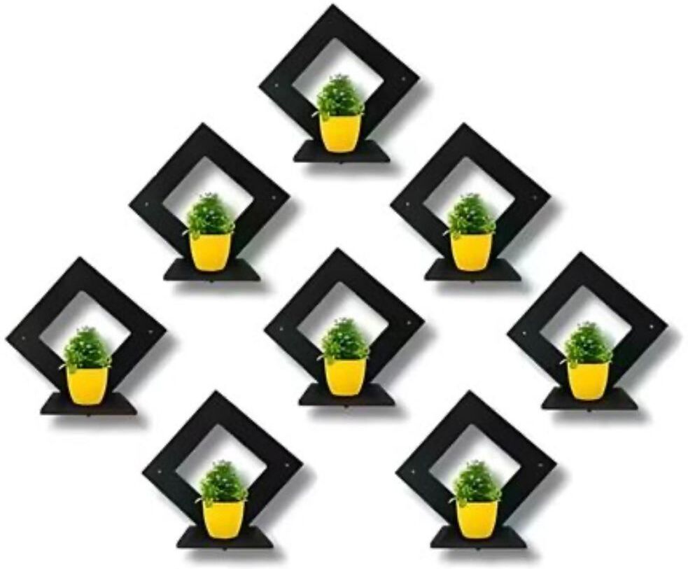 Strong Enough Mdf Wooden Wall Hanging/Flower Pot Stand Pack of - 8 Pack of 8-image-12
