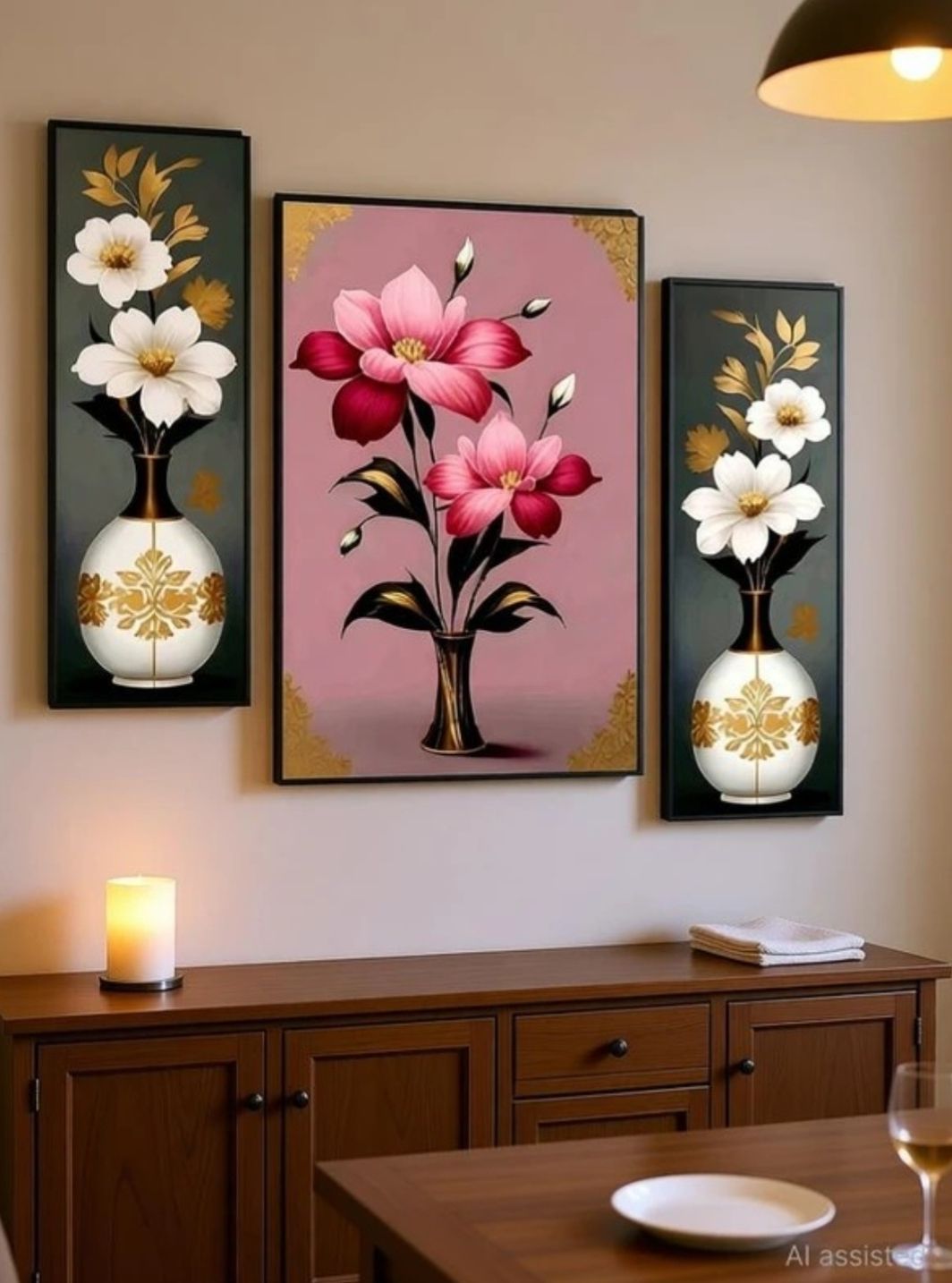 royalwoodart Premium quality 3 set plant home decor living rooms Pack of 3-picture-41