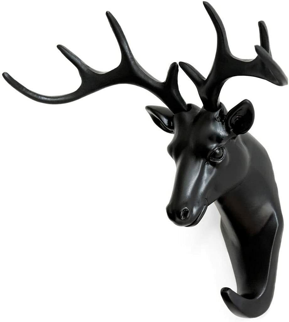 primefair Deer Head Single Wall Hook / Hanger Animal Shaped Coat Hat Hook Door Hanger-picture-12