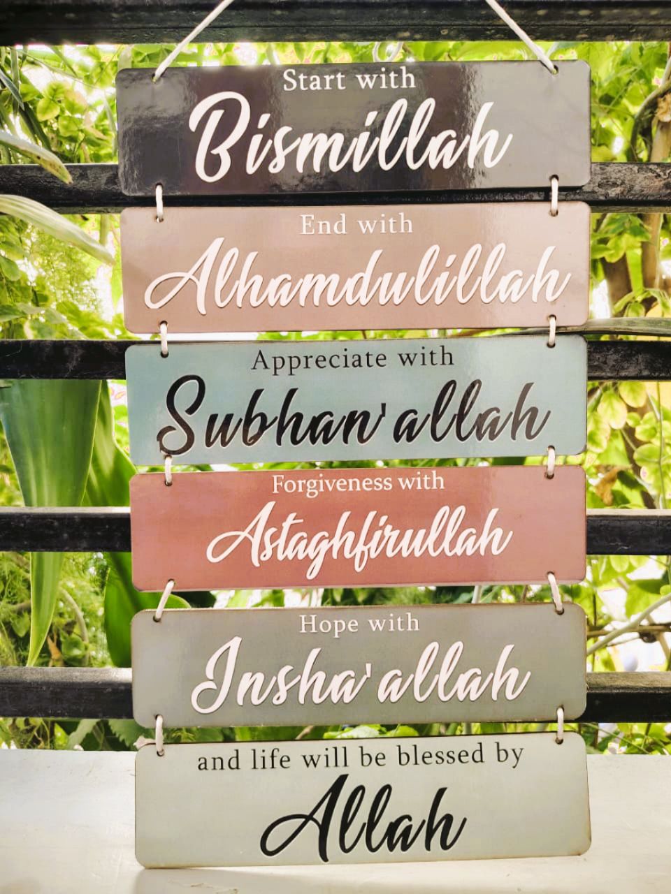 Islamic Wooden Wall Hanging Wall Decoration for Home Decor Office Gift Items-image-14