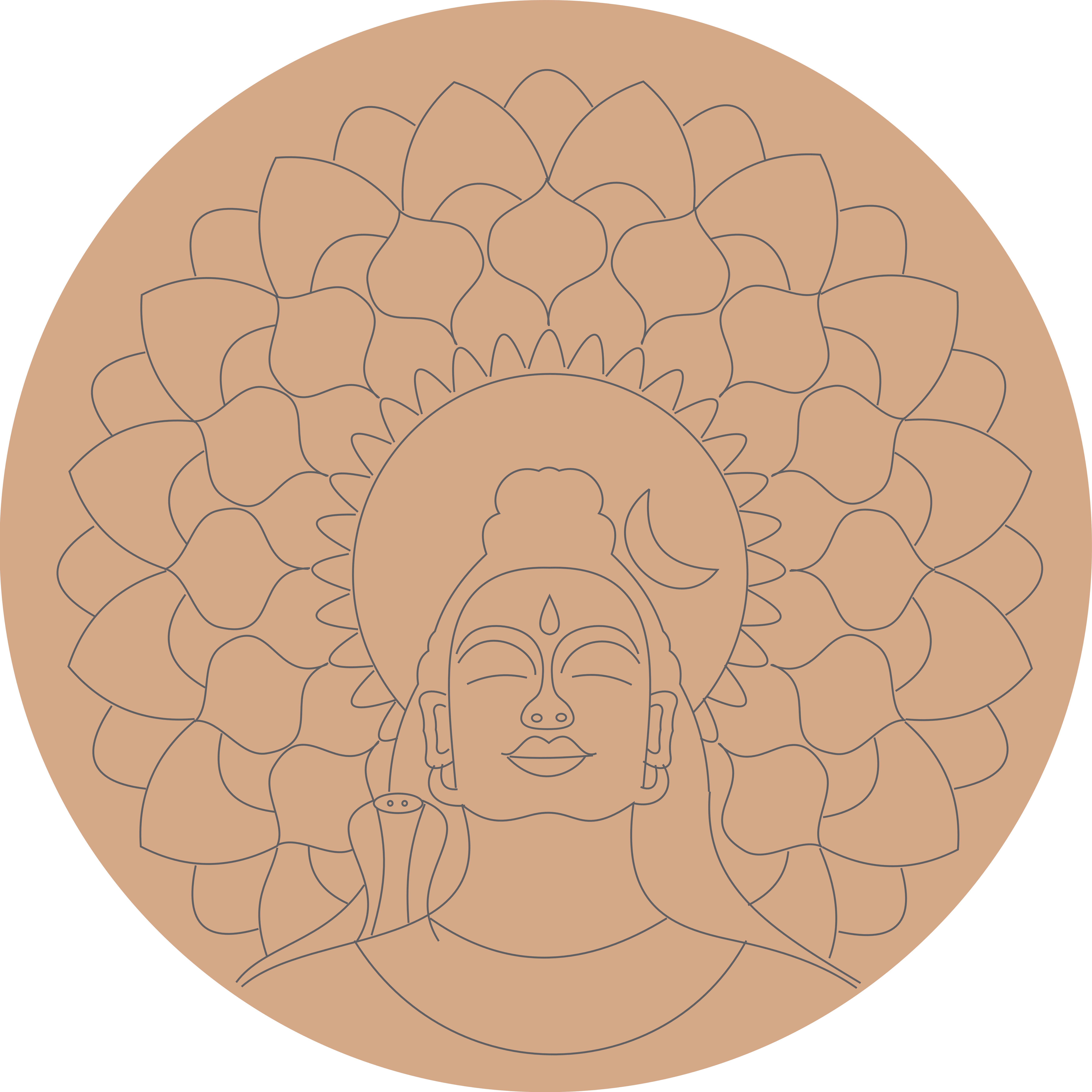 Pre-Marked Lord Shiva Wooden MDF Boards Base Laser Cutout Lippan Art Pac of 1-image-1