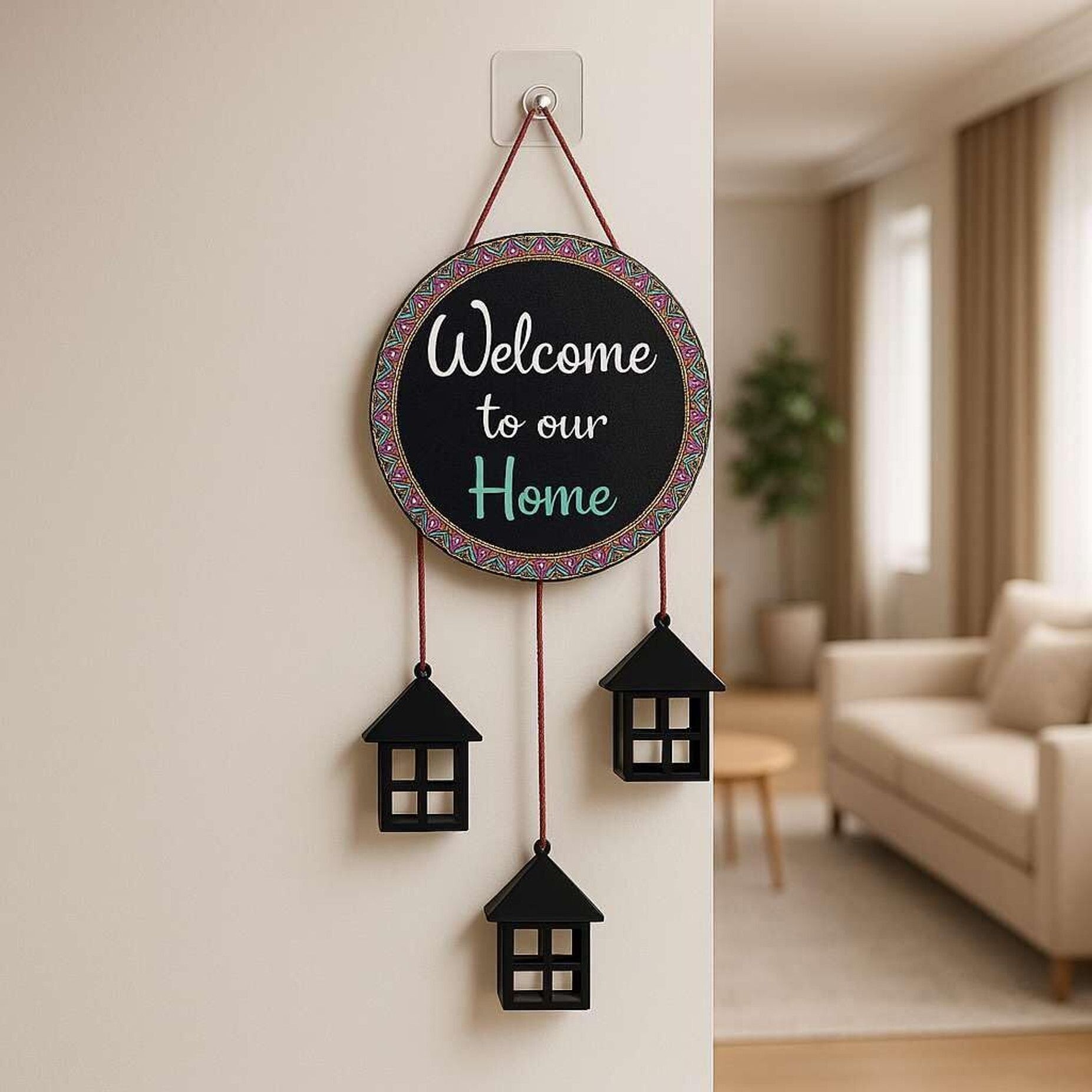 Wall Hanging for Home Décor-Handcrafted Welcome To Home Wall Art for House,Hall-image-11