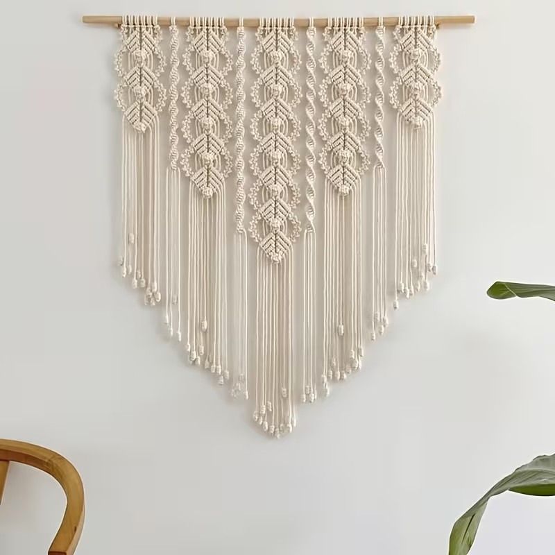 1pc Boho Macrame Wall Hanging - Handmade Fiber Art for Bohemian, Modern-image-22