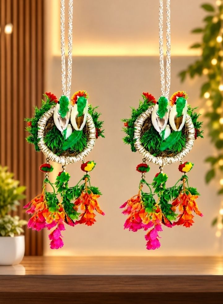 Artificial Birds Nest for Home Decoration Wall Hanging Car Hanging Toran Pack of 2-image-9