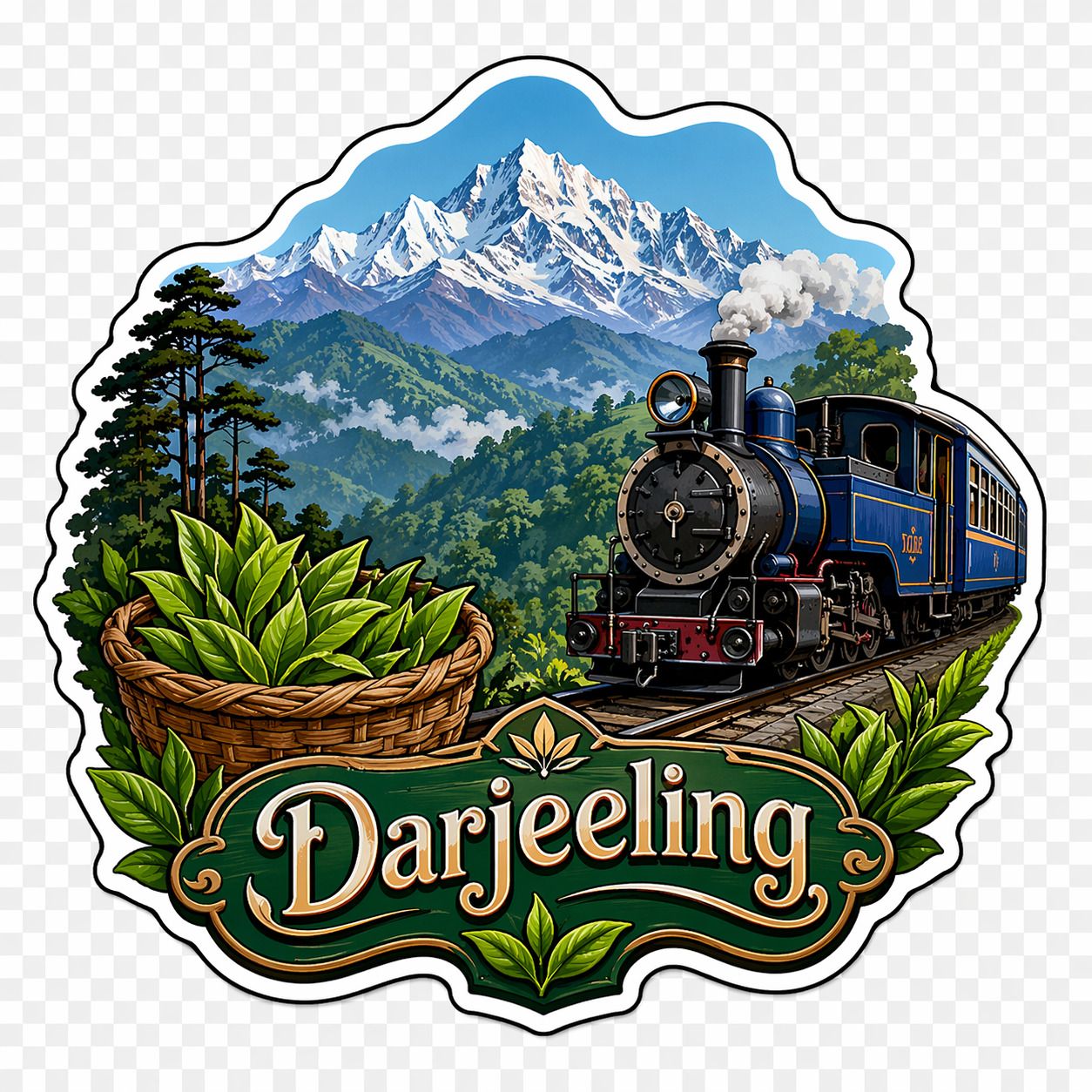 Darjeeling Theme Wooden Fridge Magnet Souvenir | 3x3 in Kitchen Home Decor Gift Fridge Magnet Pack of 1-image-19