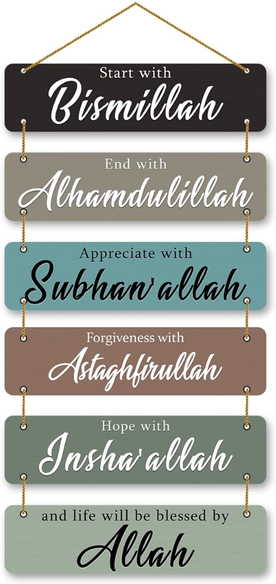 Islamic Wooden Wall Hanging Wall Decoration for Home Décor Office Gift Items-image-10