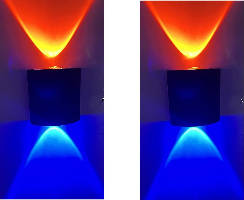 Led Up Down Wall Light Aluminum Body Light (2W Multi) Pack of 2 Post Light Outdoor Lamp-image-30