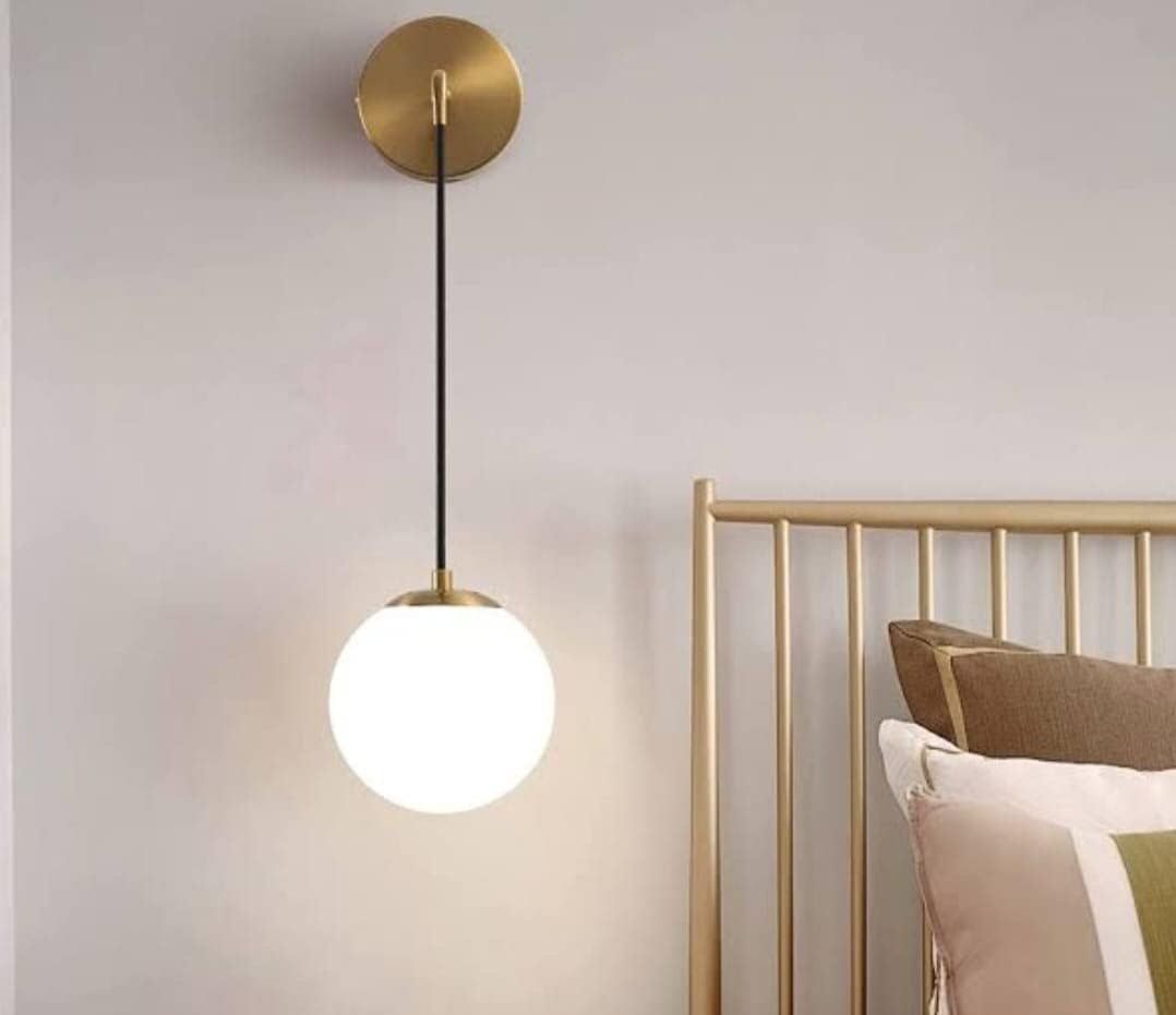 GLOMZY Golden Metal & Glass Wall Hanging Light, without bulb (Pack of 1) Ceiling Light Ceiling Lamp-image-3