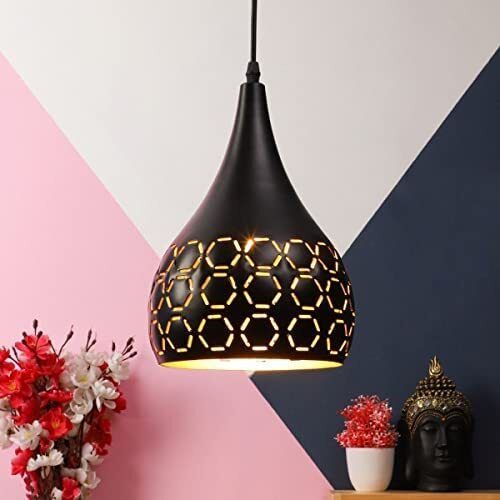 Cutted Hanging Light Ceiling Pendant Lamp, 8inch, Black Hanging Lights (Pendant Lights) Lamp Shade