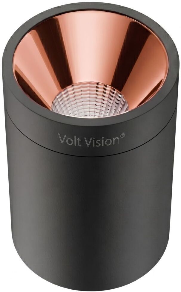 12 Watt Warm White Round Shape Cylindrical Surface Indoor Ceiling Mounted Spot Light COB Down Light with Aluminium Body - Black Body Rose Gold Pack of 1 Post Light Outdoor Lamp-image-11