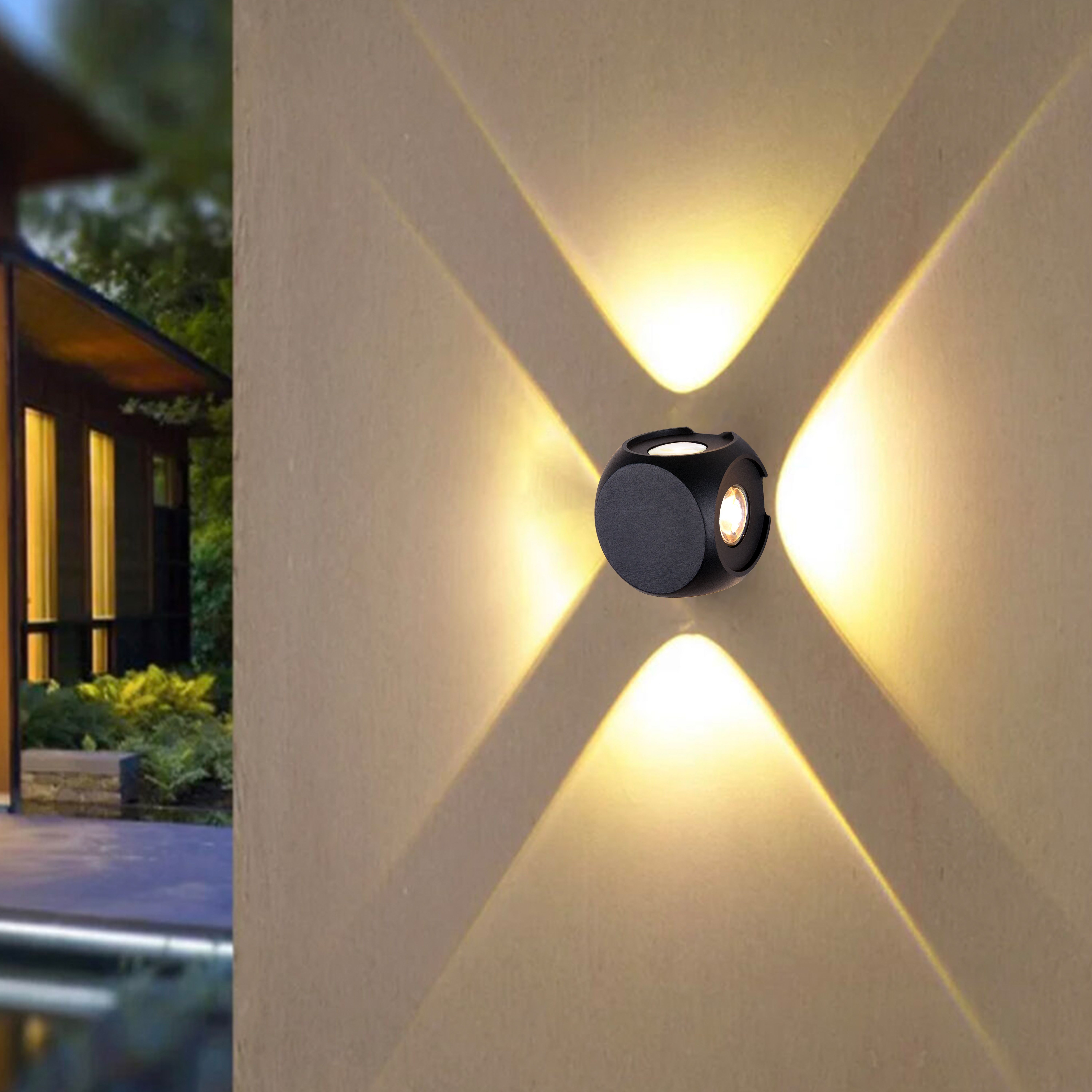 LED Outdoor Waterproof IP65 Exterior interior Wall Step Up Down Light Fixture Lamp Post Light Outdoor Lamp