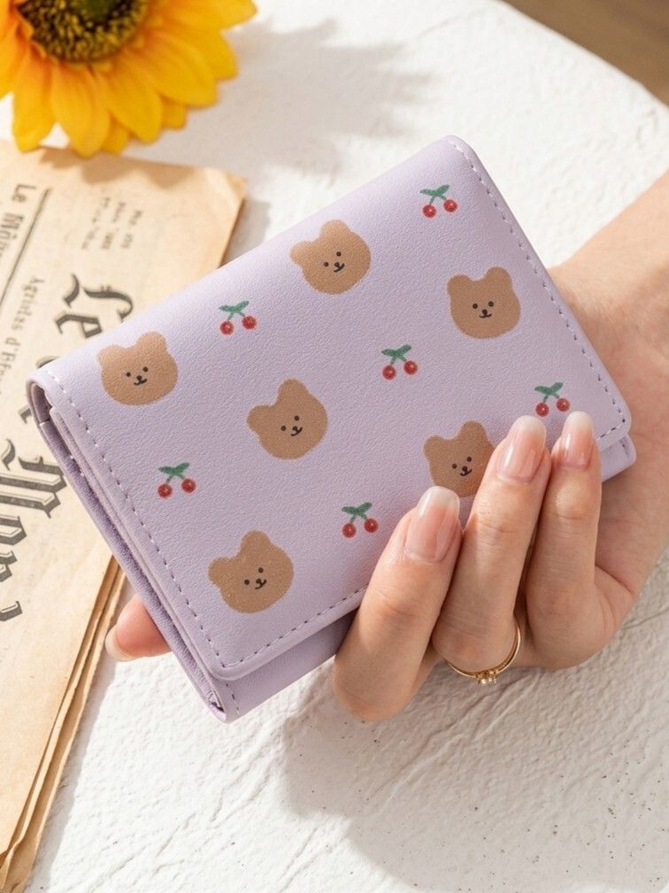 Women Trendy Purple Genuine Leather RFID Wallet-image-31