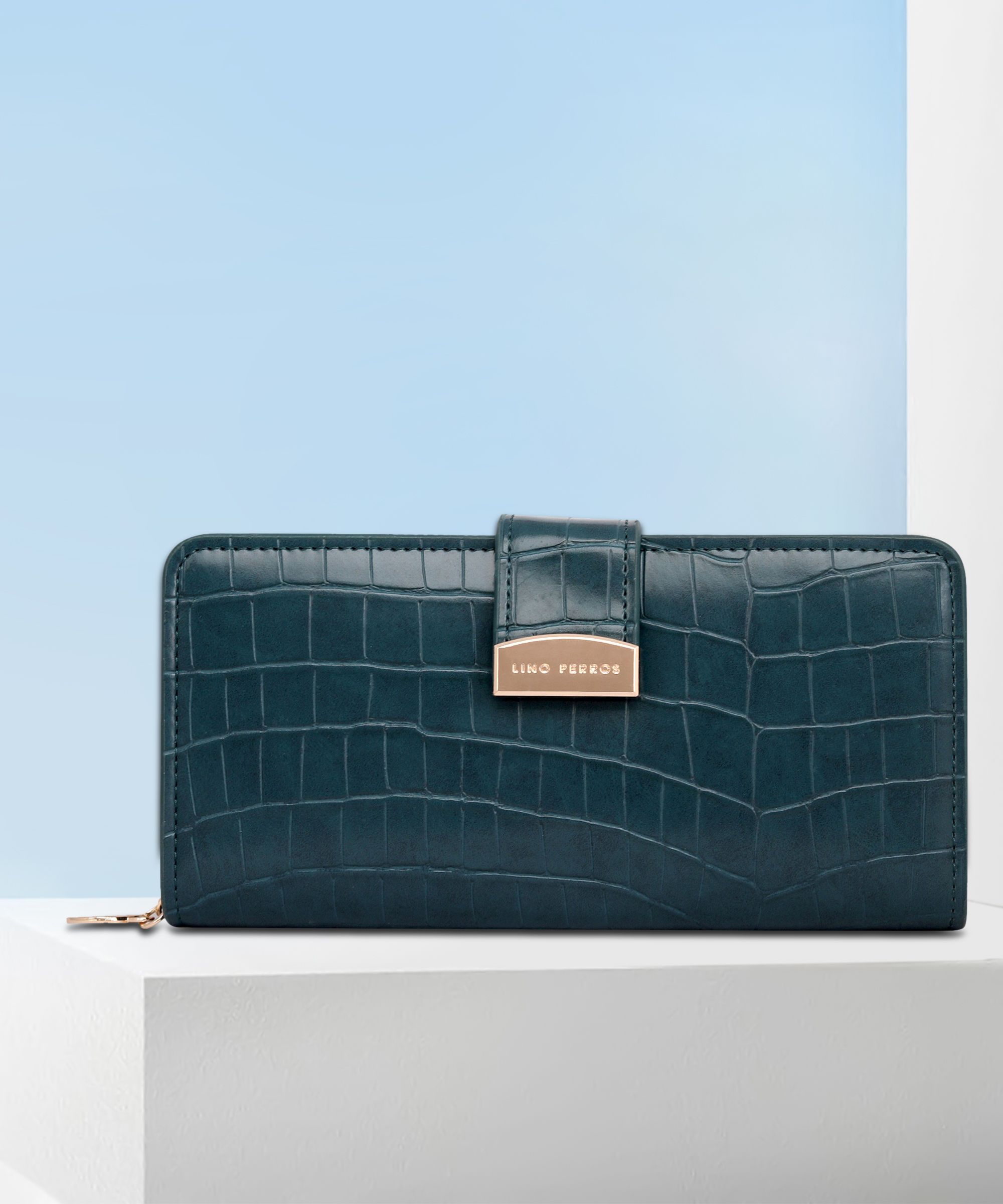Women Casual, Formal Blue Artificial Leather Wallet-image-18