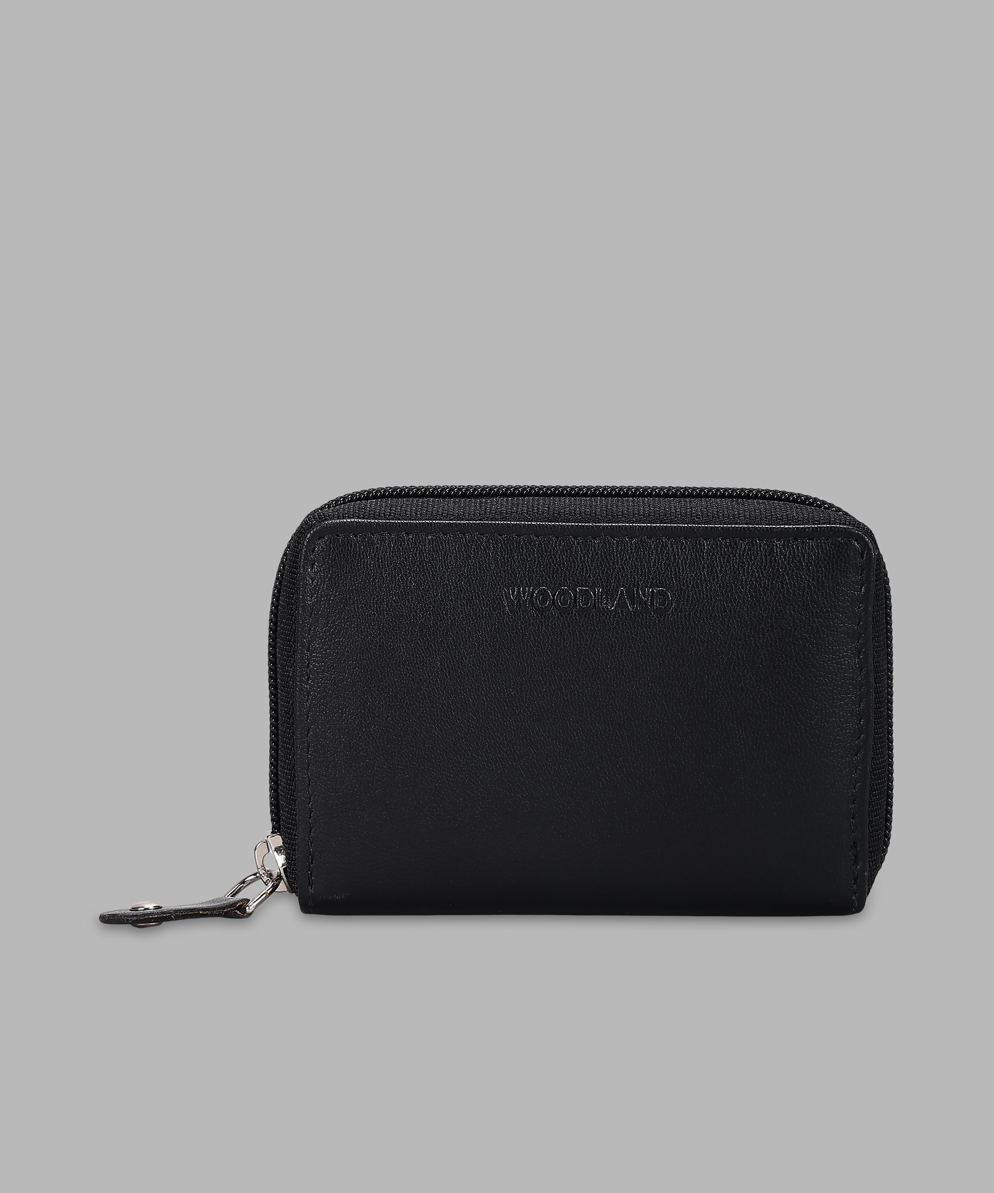 woodland Men & Women Black Genuine Leather Card Holder-picture-13
