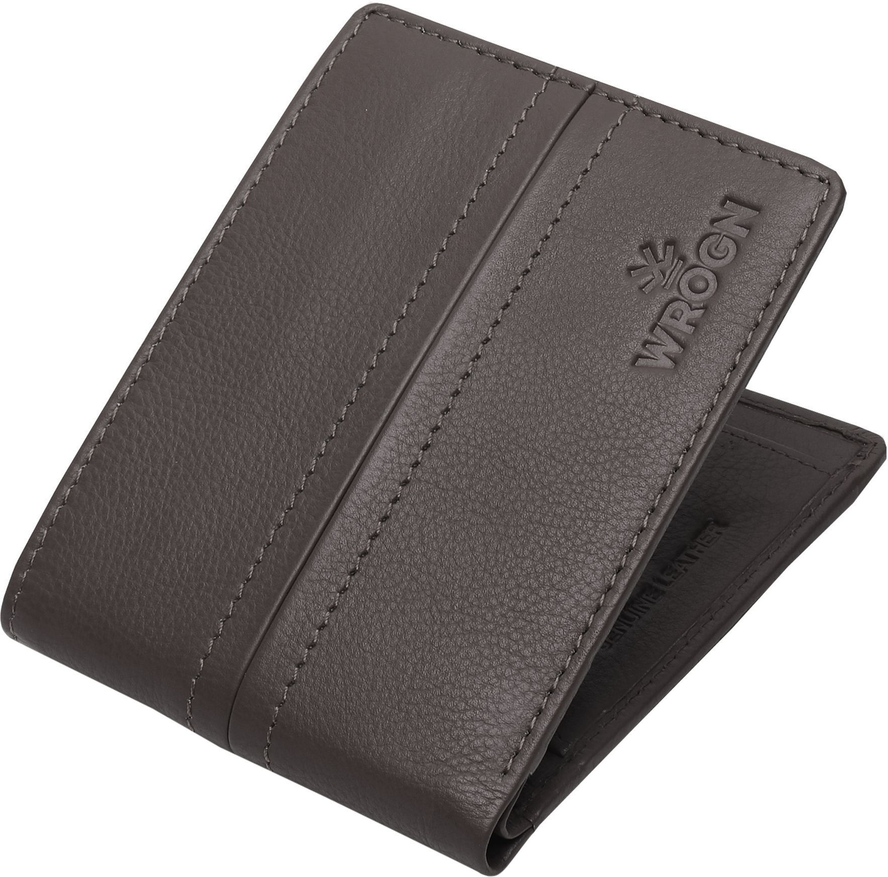 wrogn Men Brown Genuine Leather RFID Wallet-picture-12