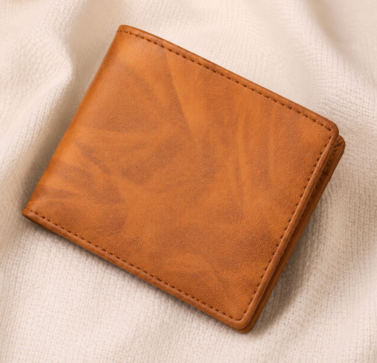 Men Trendy Tan Artificial Leather RFID Wallet-image-27