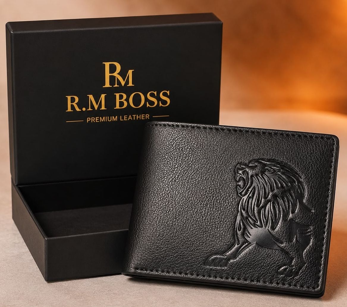 Men Black Genuine Leather Wallet-image-24